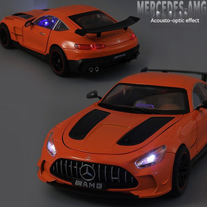 Diecast 1:18 mercede-benz AMG sound alaşım araba modeli ses ve ışık geri çekme kapılar ile açık oyuncak ekran hediye koleksiyonu araba modeli - Product Image 3