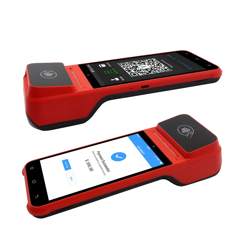 무선 Z92 안드로이드 금전 등록기 휴대용 POS 시스템 핸드 헬드 카드 리더 Mifare 4g Sim 카드 및 프린터