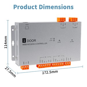 Forddok Bestseller WEB Server Zugangs kontroll system One Door Access Control Panel mit Silver Metal Mini Enclosure FD-ACN1B