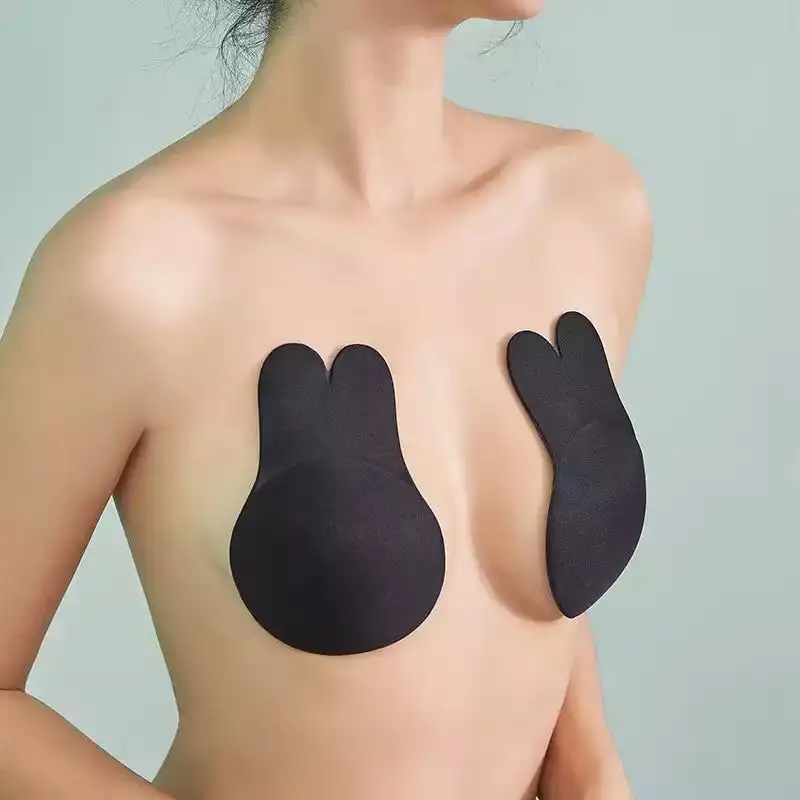 Adesivo de silicone invisível, adesivo para sutiã invisível sexy para coelho