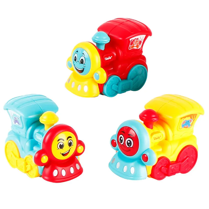 Baby Colorful Plastic MINI Friction Power Promotional Inertia Cartoon Train Toy