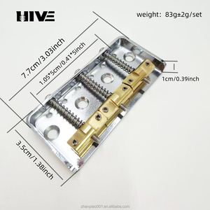 <strong>TL</strong> Short <strong>Model</strong> 3 Adjustable Compensation Bridge Copper-made Bridge Plate for Guitar Bottom and String Mounting Plate - Product Image 2