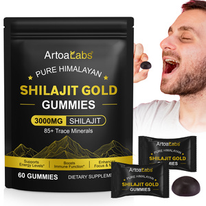 Naturel potensi sangat Optimal Shilajit Pur Gummies asli murni Shilajit Puro Vitamin Wild cultived Mason Jar untuk pria - Product Image 1
