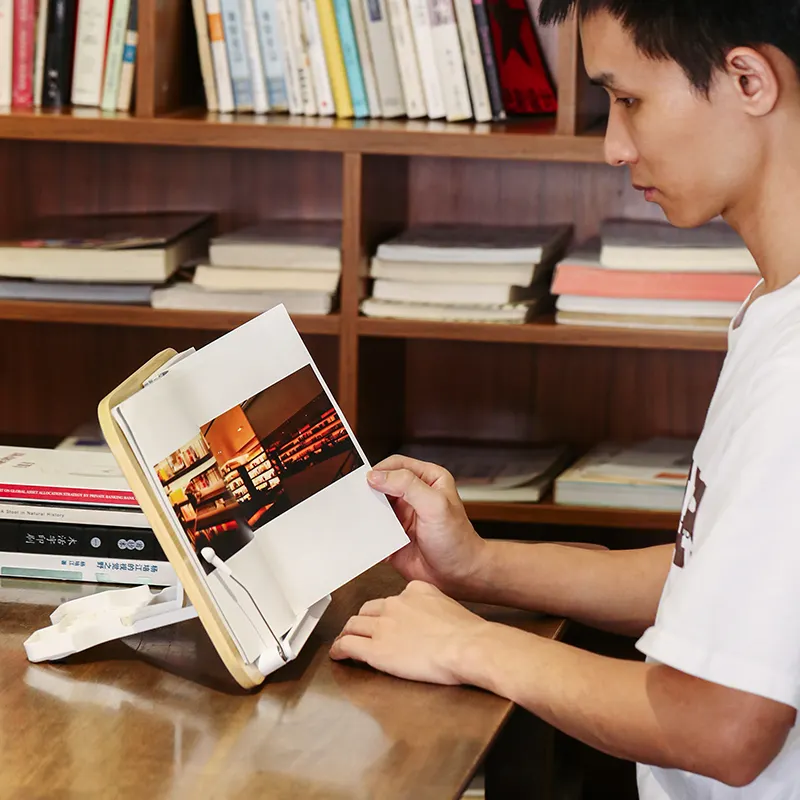BONERUY R20 neues faltbares und verstellbares Bücherregal mit Büroklammer zum Lesen im Großhandel