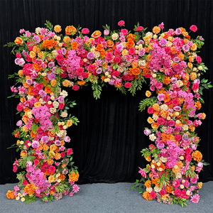 Sunwedding đầy đủ bảo hiểm Hai Mặt Lụa Nhân Tạo Hoa vòm đám cưới đô thị triển lãm phòng trưng bày thực tế khổng lồ hoa vòm - Product Image 3