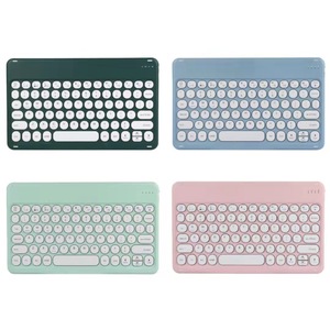 Nuevo teclado inalámbrico redondo de color Fabricantes Venta al por mayor Tres sistemas Universal BT Combo de teclado y mouse - Product Image 5
