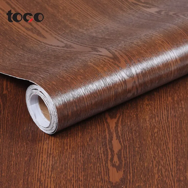 TOCO Kontakt papier Silber kleber Holzmaserung Farbe Möbel Tür blatt PVC-Folie für Tisch