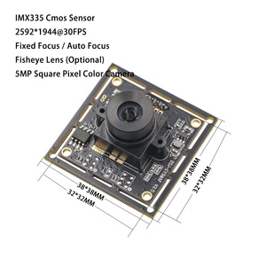 Precio bajo IMX335 5MP 1/2.8 pulgadas Coms Sensor de color USB2.0 FF Reconocimiento facial Lente ojo de pez Mini módulo de cámara industrial con micrófono - Product Image 2