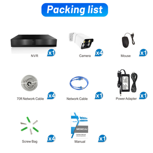 WESECUU高清POE NVR系统H.265人脸检测IP摄像机2路音频闭路电视视频套件ip 4K 4CH POE AI报警NVR套件 - Product Image 6