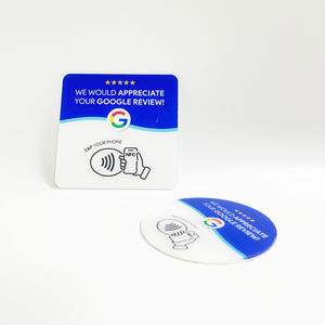 2025 пользовательский квадратный акриловый QR & Tap NFC <span class=keywords><strong>Google</strong></span> Review Card стикер для Facebook - Product Image 2