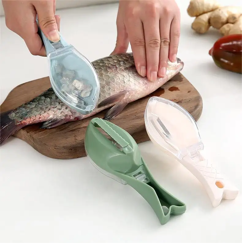 Yeni sıcak satış mutfak aracı uygun bıçak ölçeği güvenli kolayca sökücü ev kazıyıcı deniz rendeler balık cilt temizleme soyucu