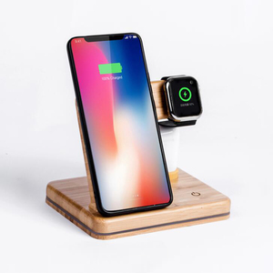 Bamboo Wood3In1充電器3InOneワイヤレス充電ワイヤレス充電器3In1 for Apple Iphone - Product Image 6