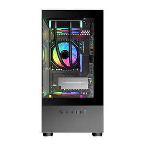 Estuche de computadora personalizado Estuche de juegos de computadora micro ATX negro Estuches de computadora especiales Torres de juegos de escritorio - Product Image 5