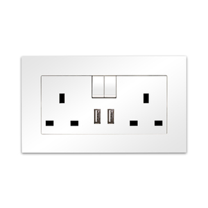 Bingoelec146 Enchufe británico conmutado doble 13A con indicador con enchufe inteligente de carga rápida Dual USB A + A 20W - Product Image 2