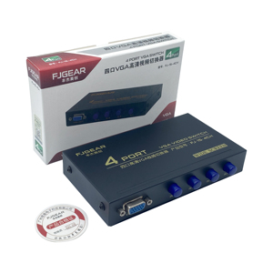 Interruptor VGA de 4 puertos FJGEAR, interruptor de 4 entradas y 1 salida, 4 puertos 1920*1440 HD MI Adopter/CE/FCC/RoHs con carcasa de metal, 1, 2, 2, 2 - Product Image 6
