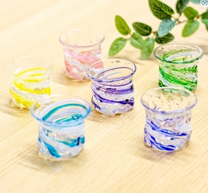 Japan Okinawa Traditional Craft Coffee Glass Mug <strong>Cup</strong> with Ryukyu Glass - Product Image 3