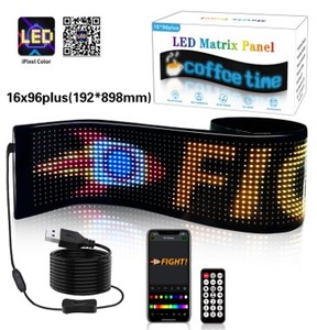 Pantalla LED a todo Color, pantalla publicitaria para ventana trasera de coche, aplicación Bluetooth, Control de mercado nocturno, pantalla LED suave adecuada para interiores - Product Image 4
