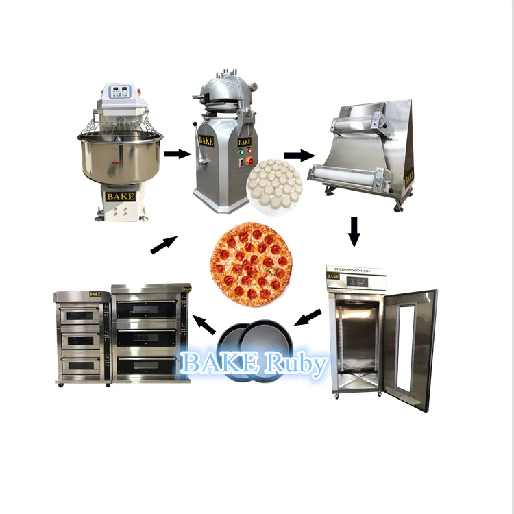 Italiano focaccia máquina de hacer pizza línea de producción
