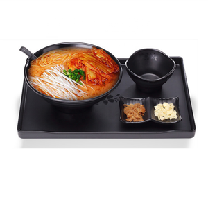 批发餐具哑光颜色黑色洗碗器安全餐具黑色三聚氰胺餐具套装 - Product Image 1