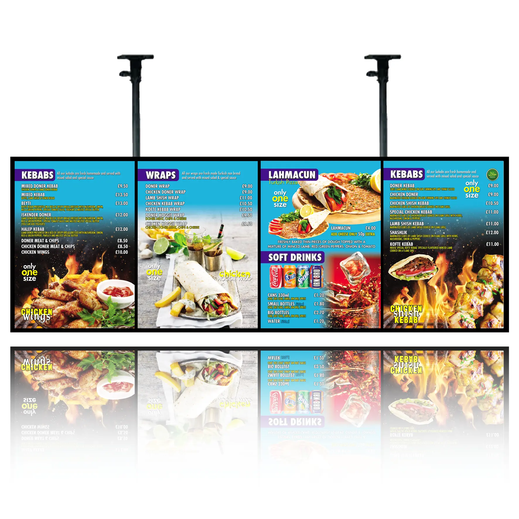 Boîte à lumière LED pour publicité intérieure personnalisée en usine Boîte à lumière d'affichage de menu de restaurant à cadre en aluminium pour taille A3