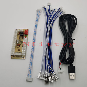 USB с нулевой задержкой, комплект печатных плат, светодиодный кнопочный джойстик 4,8 мм, 5-контактный кабель, пластиковый материал для Raspberry Pi 1 год - Product Image 2