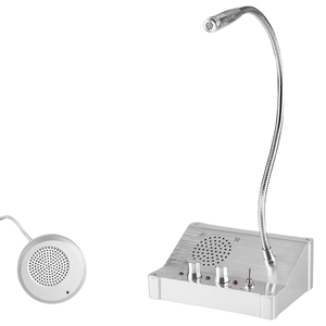 Intercomunicador de contador de Banco de ventana de doble vía, micrófono de intercomunicación de doble vía para sistema de interfono de estación de altavoz de oficina de Banco