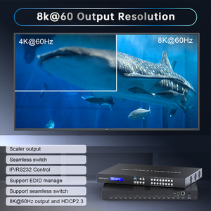 HDMI2.1 8k60 4K120Hz 16 puertos Interruptor sin costuras Multivisor Soporte EDID RS232 Downscaler Con 4 modos para pantalla LED/proyector - Product Image 6