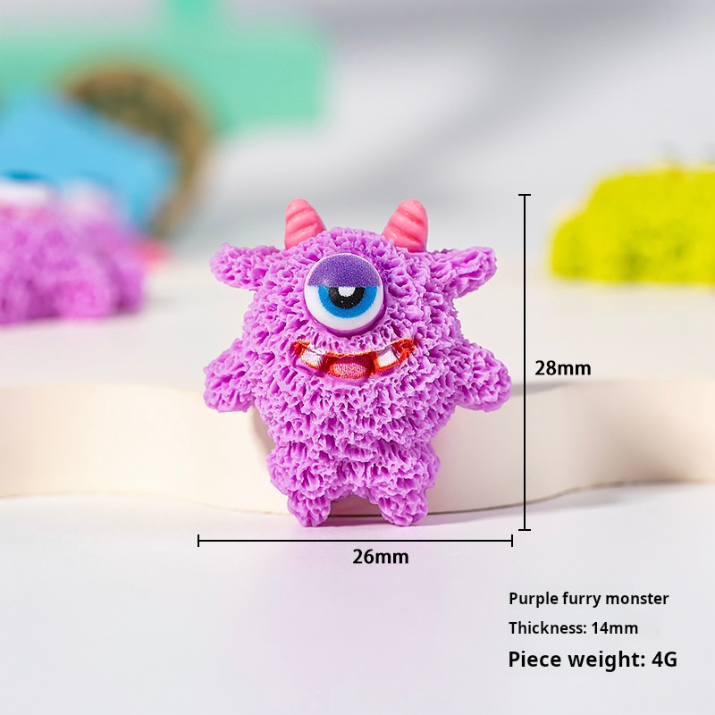 Monstruo peludo morado