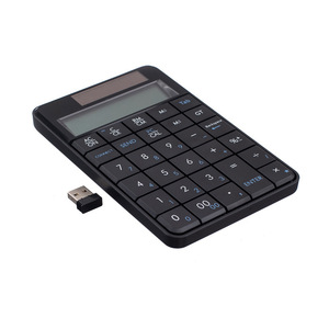 Tastiera Wireless 2.4G Mini tastiera numerica USB Wireless 2 in 1 con tastiera dello schermo di visualizzazione della calcolatrice per l'ufficio del computer portatile del PC