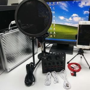ホット販売スタジオbm800マイクポップフィルターとホームスタジオ用V8サウンドカードライブウェブキャスト歌の録音 - Product Image 2