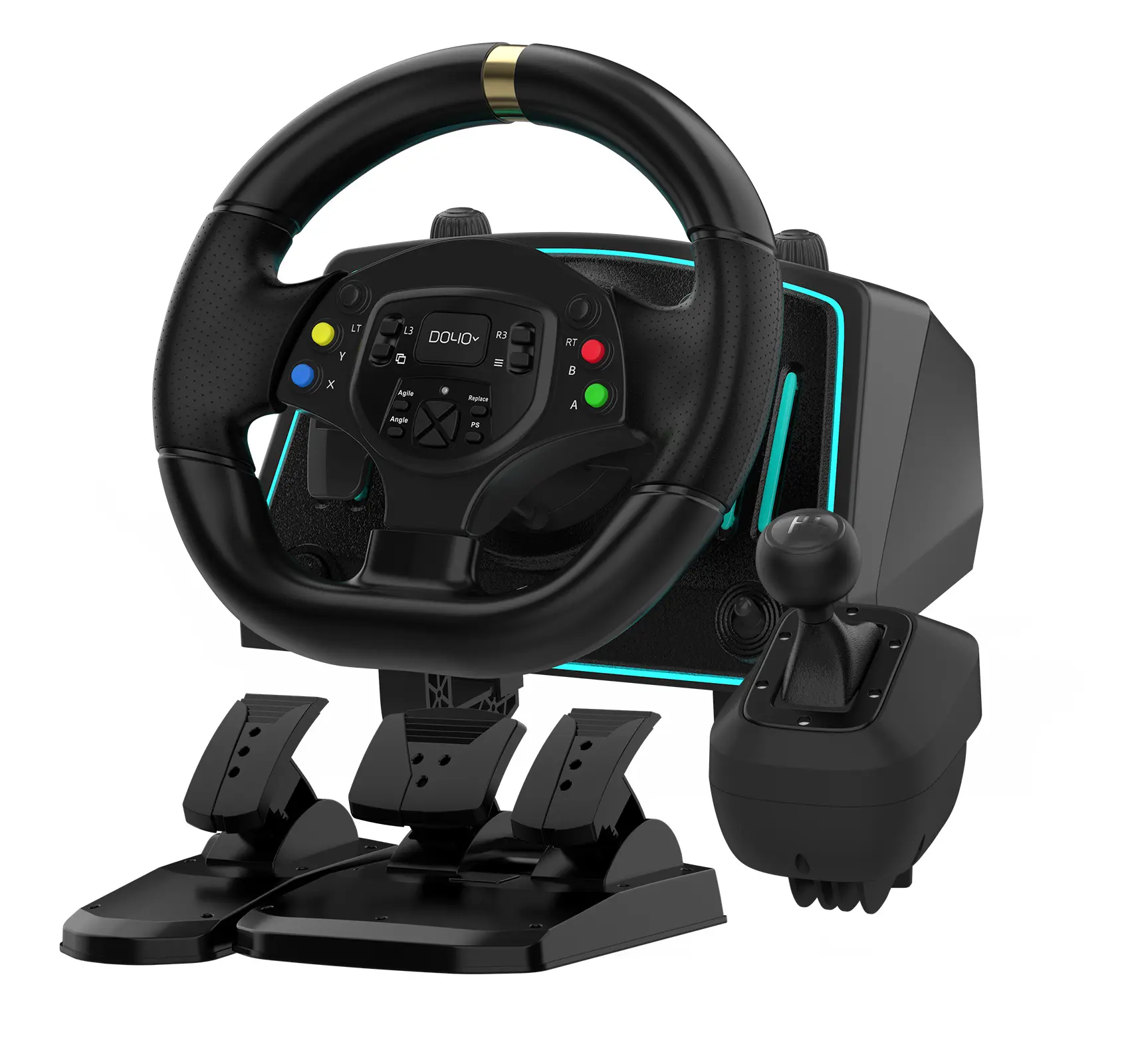 8in1 YODO G30 Game racing wheel steeling Driving sim car simulator 1080 degree pedals paddle 14 gear shifter speaker
