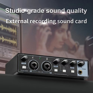 Tarjeta de sonido USB, interfaz de Audio solo XLR, equipo de grabación de estudio de audio para Podcast, 192KHz/24 bits, grabación de música - Product Image 2