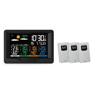 3 sensores estación meteorológica reloj temperatura y humedad misma pantalla pronóstico del tiempo reloj electrónico - Product Image 2