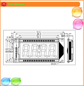 Benutzer definierte 4 Zahlen Ziffern Uhr lcm lcd serielle LED Hintergrund beleuchtung Modul - Product Image 4