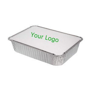 Kunden spezifischer rechteckiger Einweg-Aluminium folien behälter mit Deckel - Product Image 3