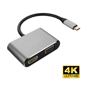 USB3.1 Type-C Protocol to for HDMI <strong>VGA</strong> 4K TV Video Adapter Cable Dual-<strong>Input</strong> Video for <strong>Computers</strong> Combination Shielding - Product Image 3