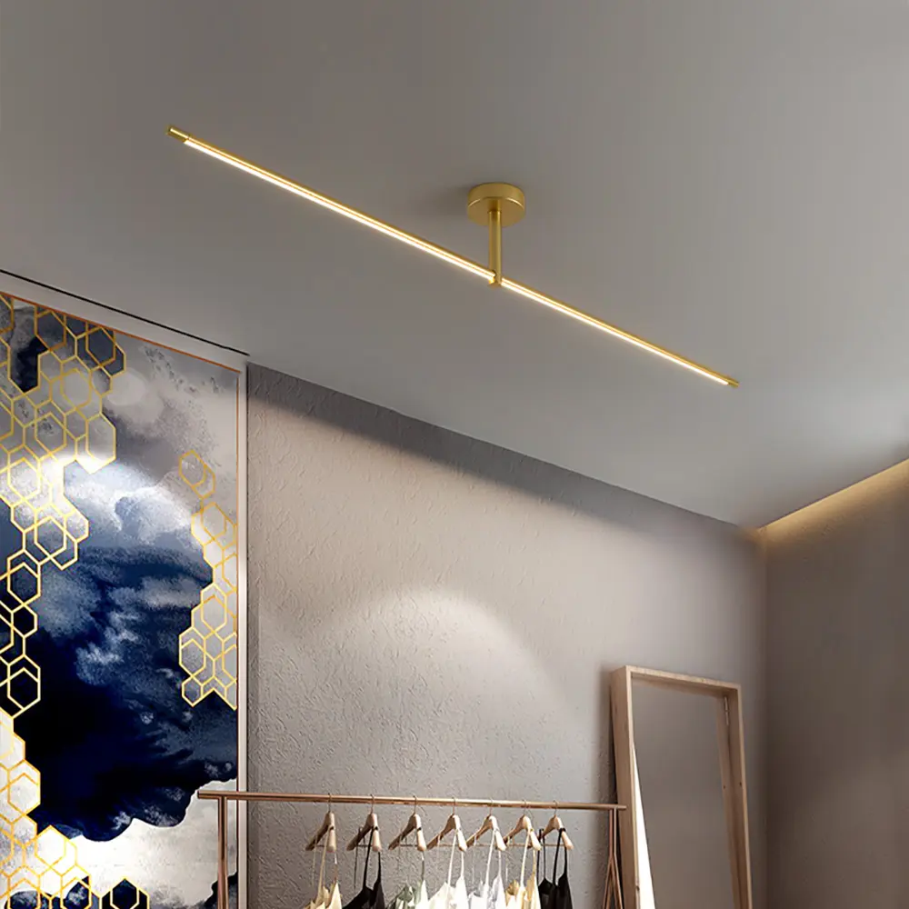 北欧の壁ランプ調光可能な装飾的な寝室スマートウォールライト調整回転時計ポインター線形RGBカラー照明