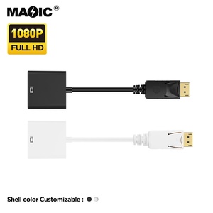 金メッキフルHD1080P DisplayPort DP-VGAコンバーターDisplayPort-VGAアダプター (コンピューターデスクトップラップトップモニター用) - Product Image 3