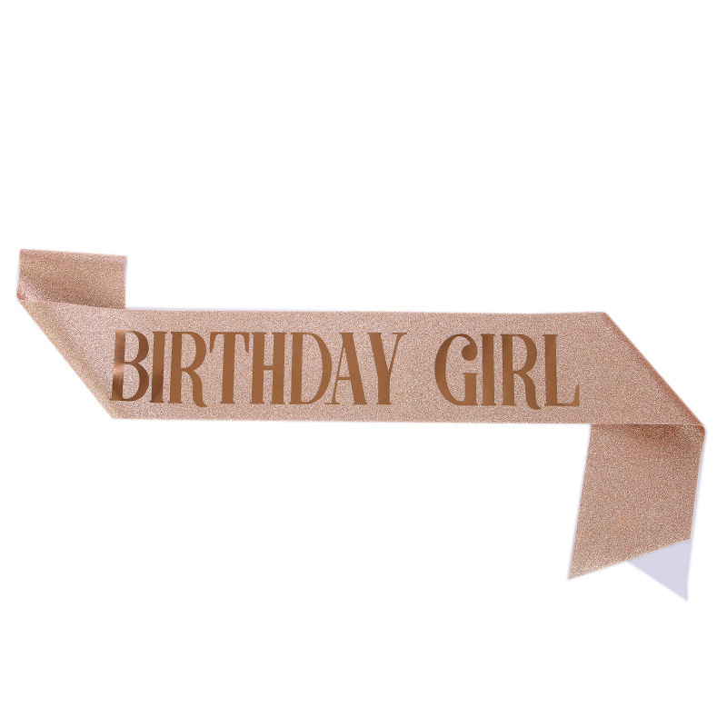 Rose gold and golden birthday girl