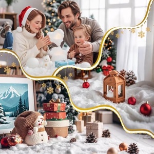 Premium 3x8ft kabarık beyaz kar battaniye için yılbaşı dekoru | Kapalı noel ağacı için kar halı, ev ve parti kış harikalar - Product Image 4