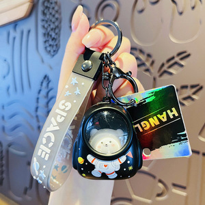 Dễ thương Gấu schoolbag ánh sáng ban đêm Móc Chìa Khóa Túi Mặt dây chuyền Net bầu không khí Màu Đỏ Ánh sáng Móc chìa khóa - Product Image 2