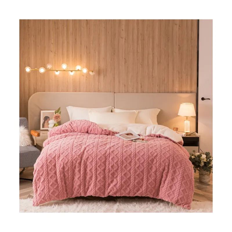 Couverture de lit épaisse Double face en cachemire d'agneau, couvertures à carreaux d'hiver chaud, housse de canapé pour nouveau-né, couvre-lit pour enfants