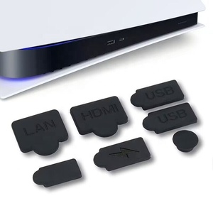 PS5คอนโซลเกมซิลิโคน7-in-1ชุดป้องกันฝุ่นปลั๊กป้องกันฝุ่นอุปกรณ์เสริมที่คลุมอินเตอร์เฟซ HDMI USB ชุดป้องกันฝุ่น