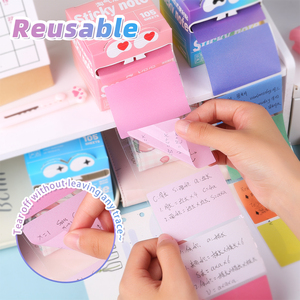 促销立方体彩色防水记事本套装后拉出样式定制艺术便签 - Product Image 3