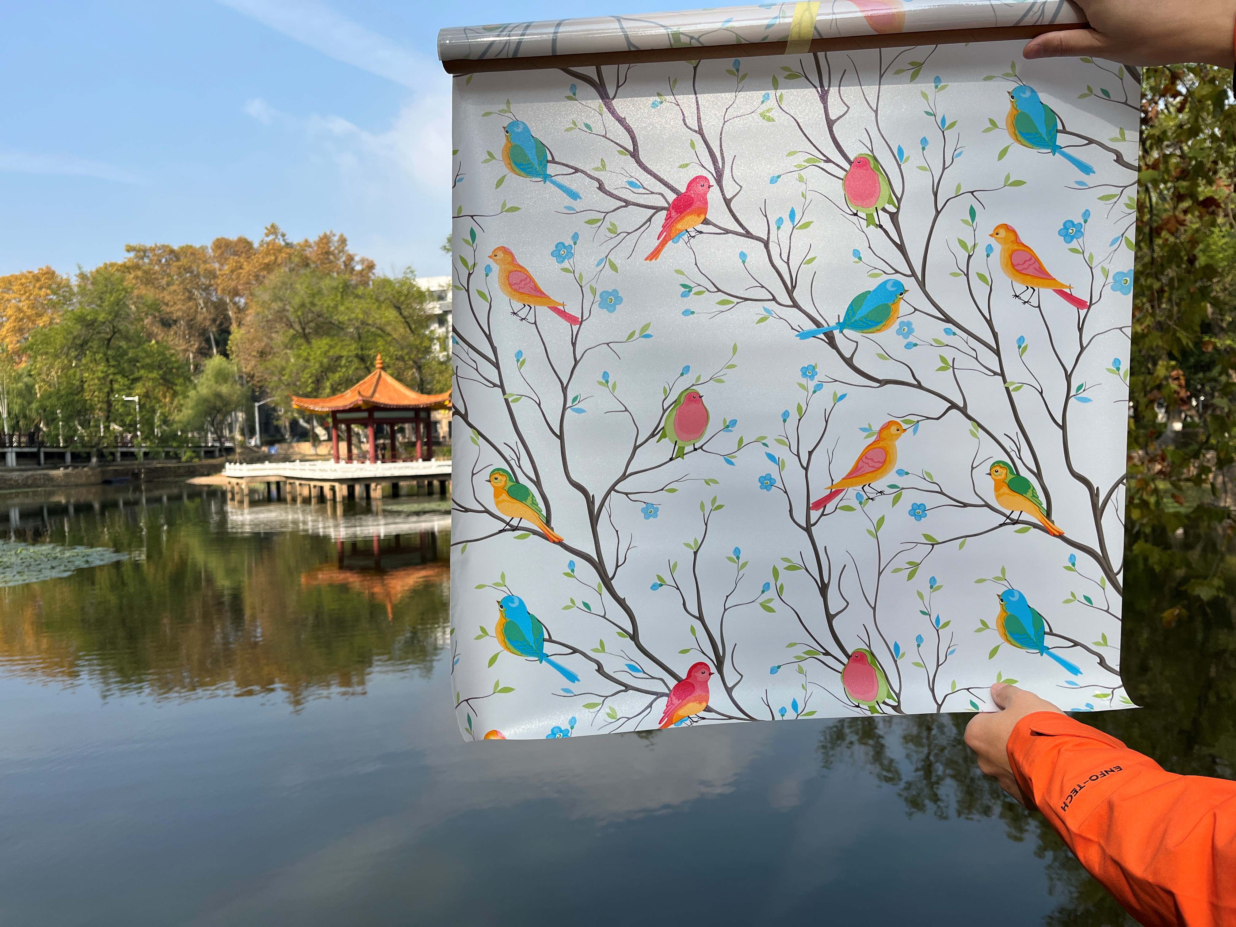 27PF Oiseaux (Blanc) Largeur : 30 cm