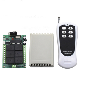 DC 12V 24V 6-Kanal-Relaismodul Drahtlose 433-MHz-HF-Fernbedienungsschalter Sender-und Empfänger platine - Product Image 2