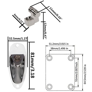 Juego de accesorios para guitarra-Placa de enchufe de entrada de guitarra cargada estilo barco y placa de cuello de guitarra y retenedor de guías de cuerda de rodillo - Product Image 3