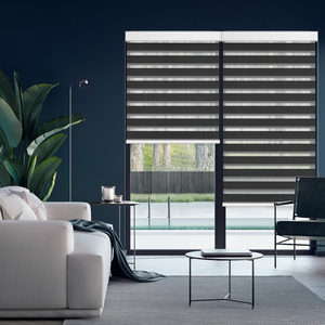WiFi App Control Electric Window Blind <strong>Shade</strong> Google Alexa Compatible Zebra Blinds Vertical Pattern Fabric Motorized Roller <strong>Door</strong> - Product Image 3