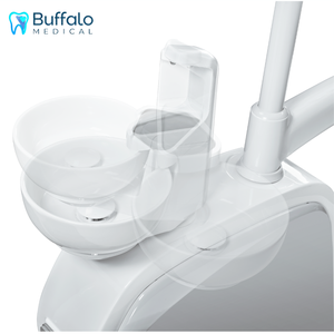 Ghế nha khoa điện Buffalo xoay 90 độ, khay đựng nước bọt bằng kính, điều khiển trợ lý tiện dụng, tủ xoay, thoải mái cho bệnh nhân - Product Image 5