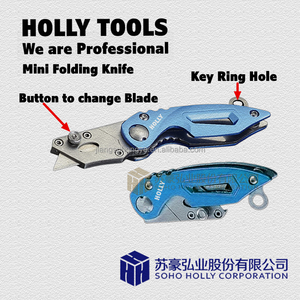 Hediye Mini kesici anahtarlık halka kilit geri katlanabilir maket bıçağı küçük katlanır kutu kesici promosyon kat çok kullanım kesme bıçağı - Product Image 3
